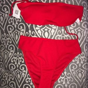 Strapless zaful bikini set